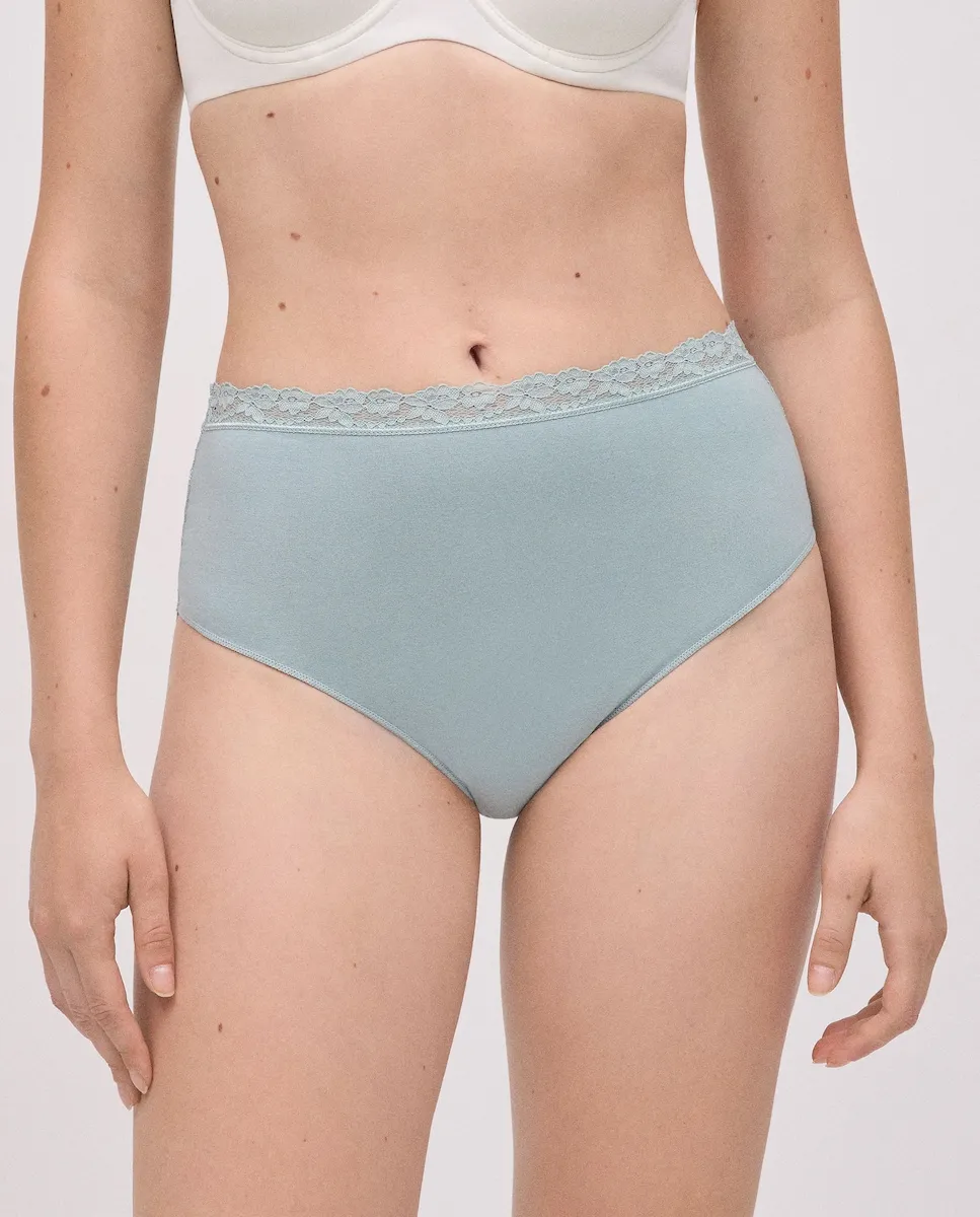 

Высокие хлопковые трусы с кружевом YSABEL MORA Ysabel Mora, зеленый