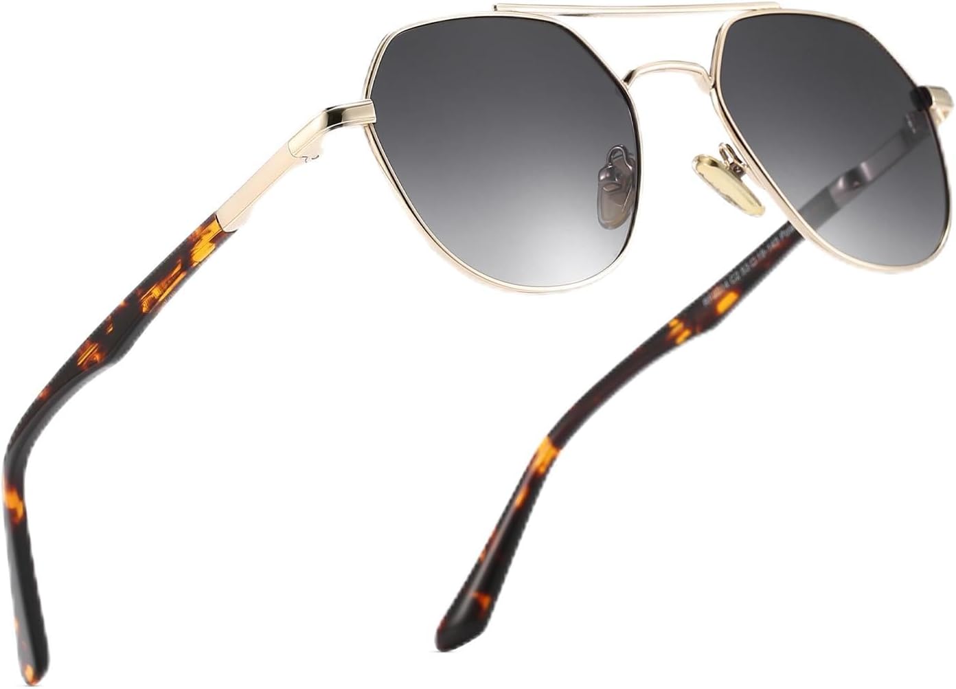 

Поляризованные солнцезащитные очки для женщин и мужчин в классическом стиле «авиатор», защита UV400, дужки из ацетата, металлическая оправа Ricafirla, C2: Grey Gradient Lens / Tortoise Arm