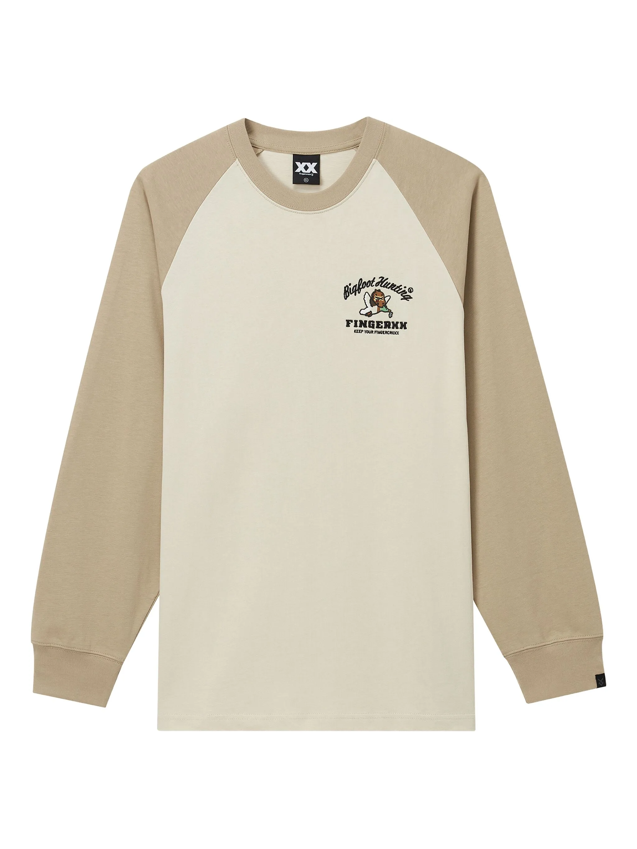 

Футболка с вышивкой Fingercroxx, бежевый