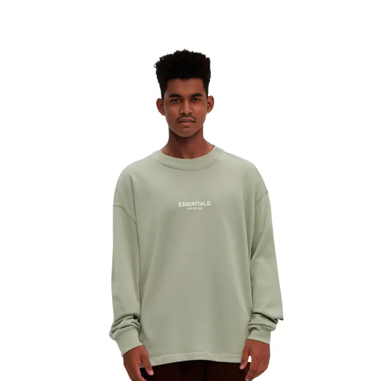 Толстовка Fear Of God Essentials пыльно-зеленая — фото 3