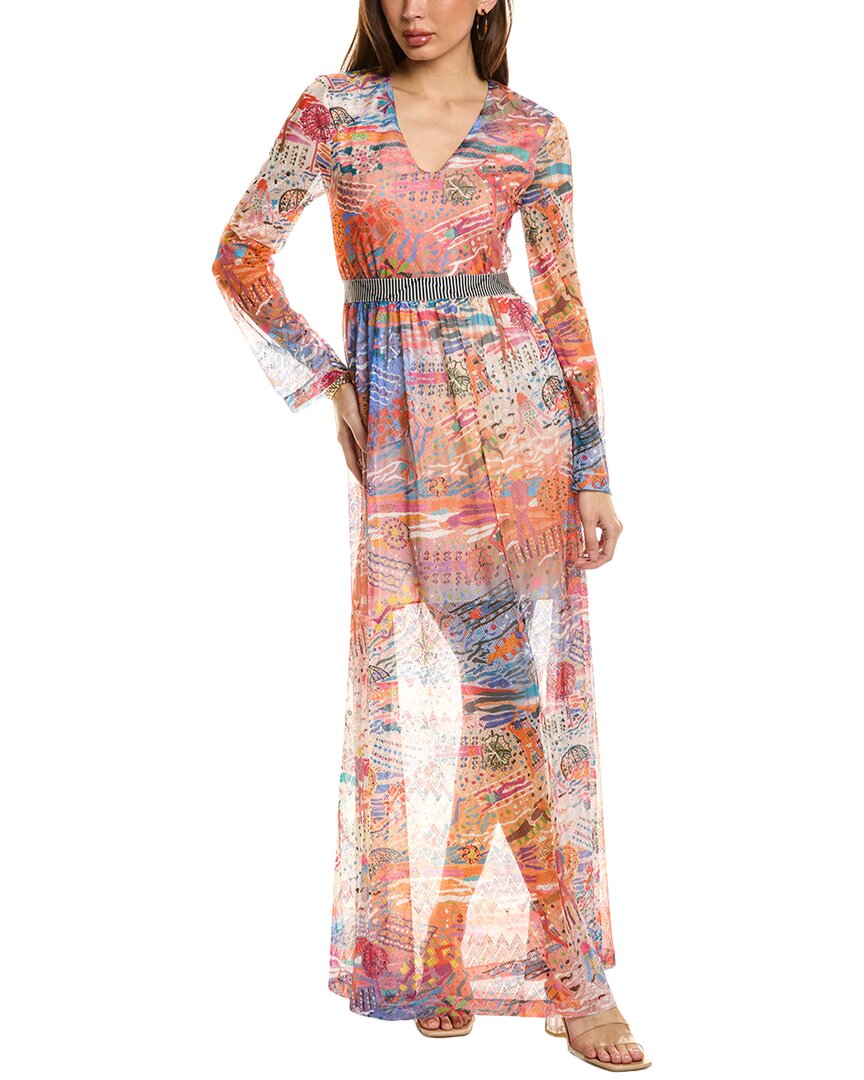 

Платье макси из кружева M Missoni, белый