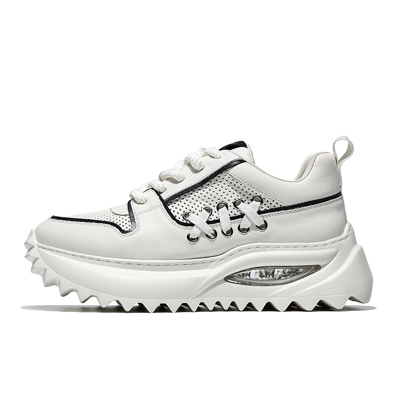 

MOERBAI Мужские низкие кеды бело-черные, цвет White Black