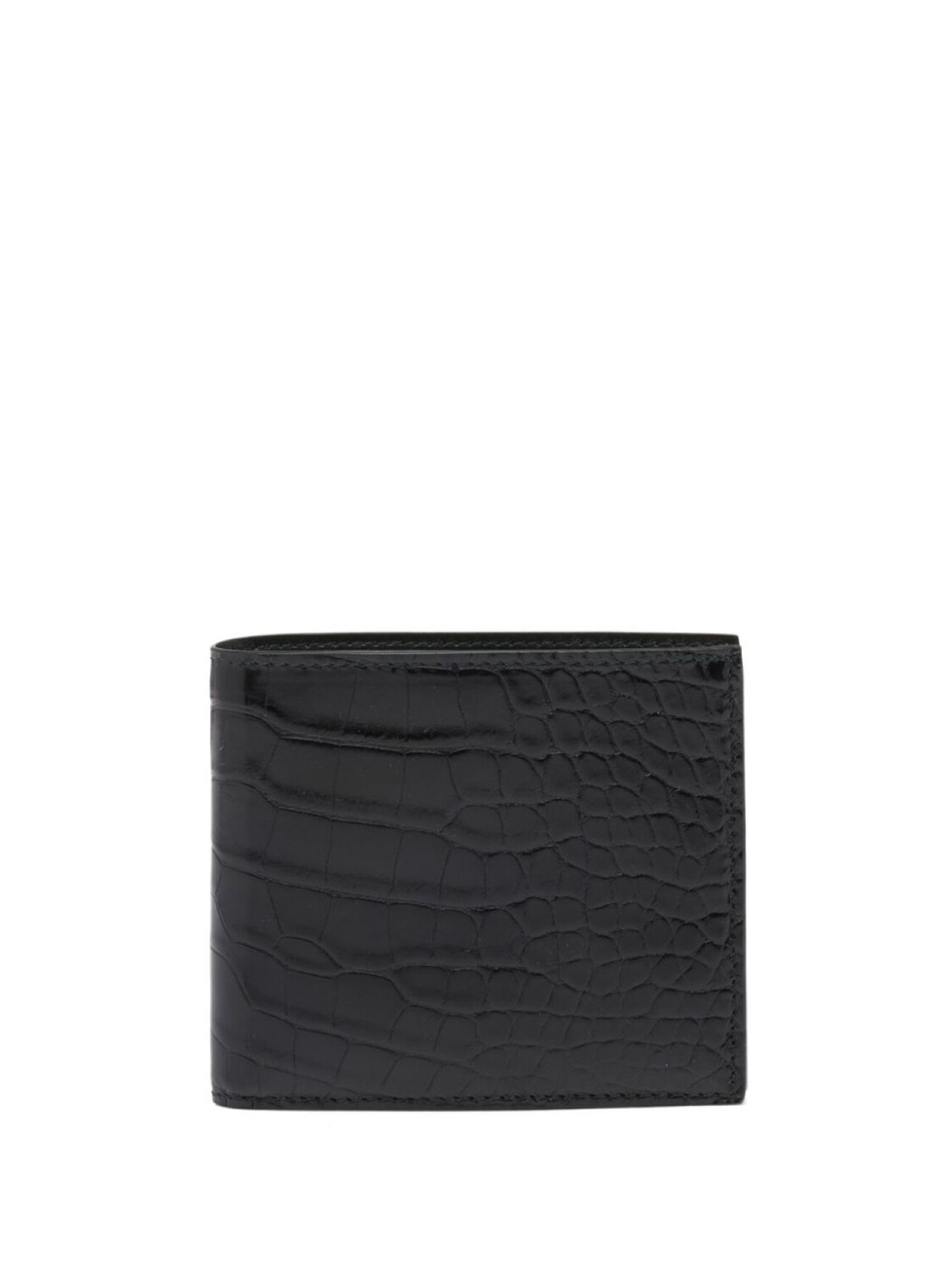 

Кошелек с тиснением под кожу крокодила Prada, черный
