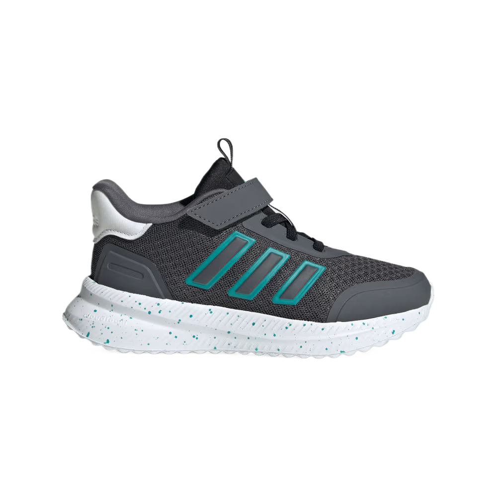 Adidas X_PLRPATH низкие детские беговые кроссовки gray pure blue green core black для детей 3-7 лет — фото 2