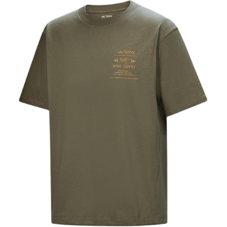 

Футболка Walk Gently Series SS25 COTTON CEDAR BARK Unisex Arcteryx, зеленый