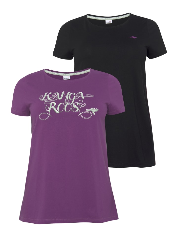 

Длинная рубашка фиолетового и черного цветов Kangaroos