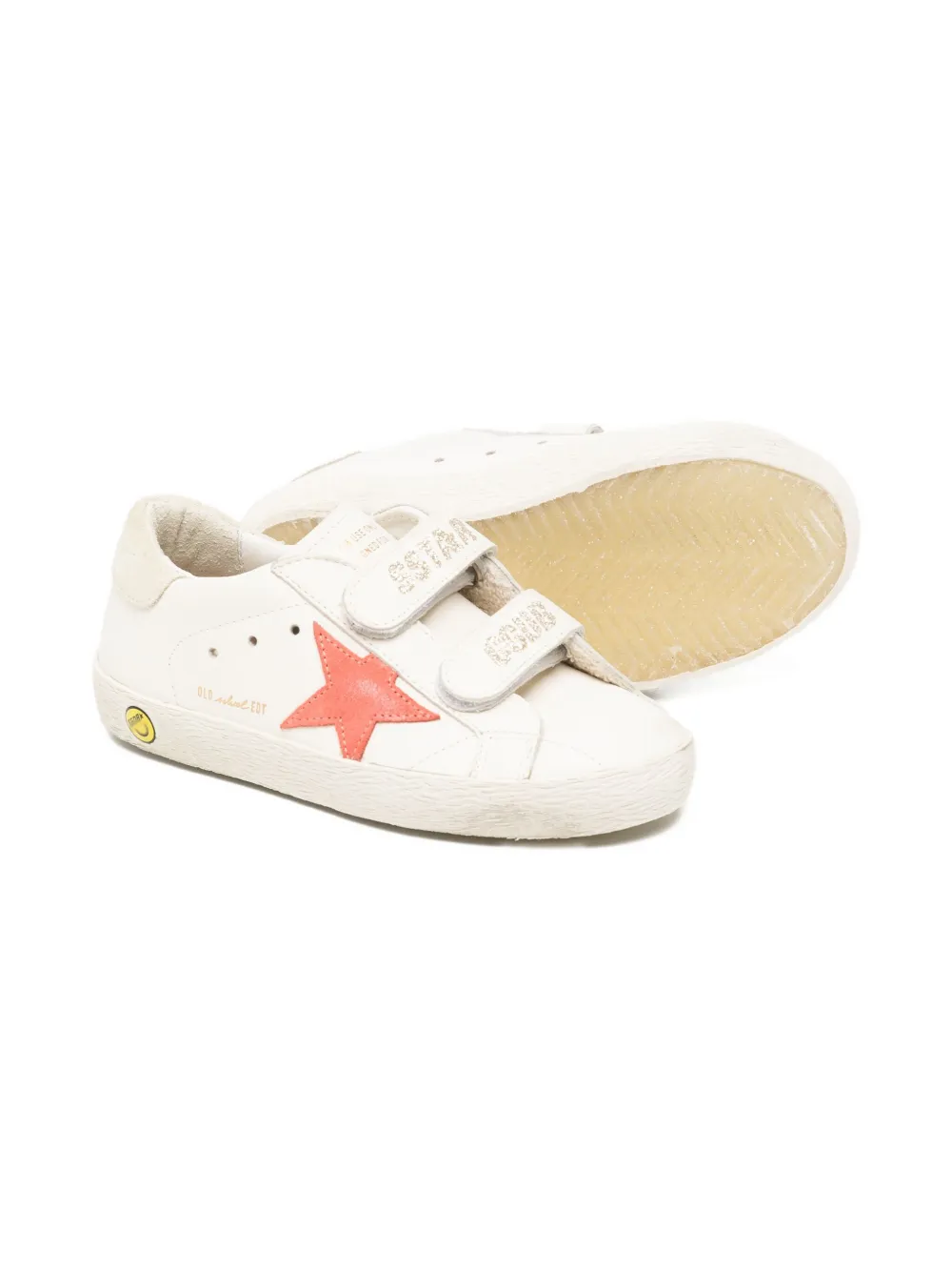 Кроссовки на липучке со звездами Golden Goose Kids, нейтральный — фото 2
