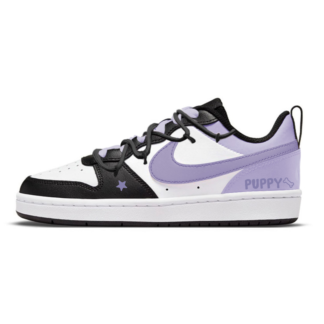 

Nike Court Borough PUPPY устойчивые к истиранию низкие кроссовки для скейтбординга фиолетовые Kids'