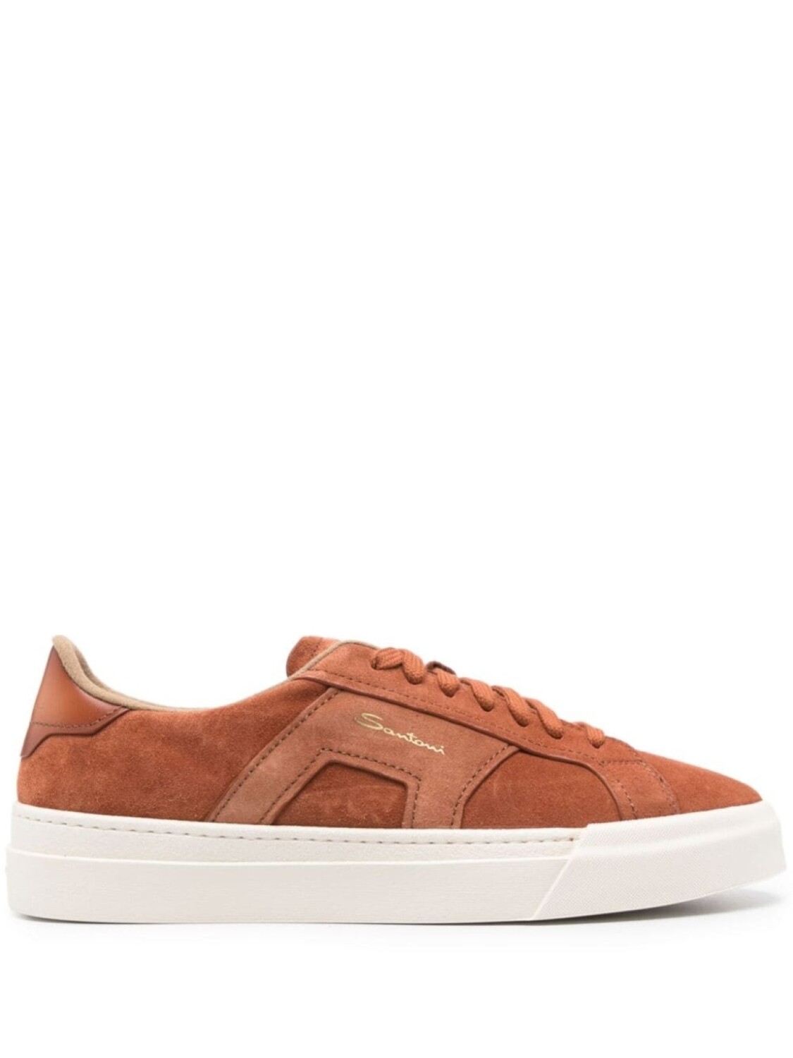 

Santoni кроссовки с логотипом, коричневый