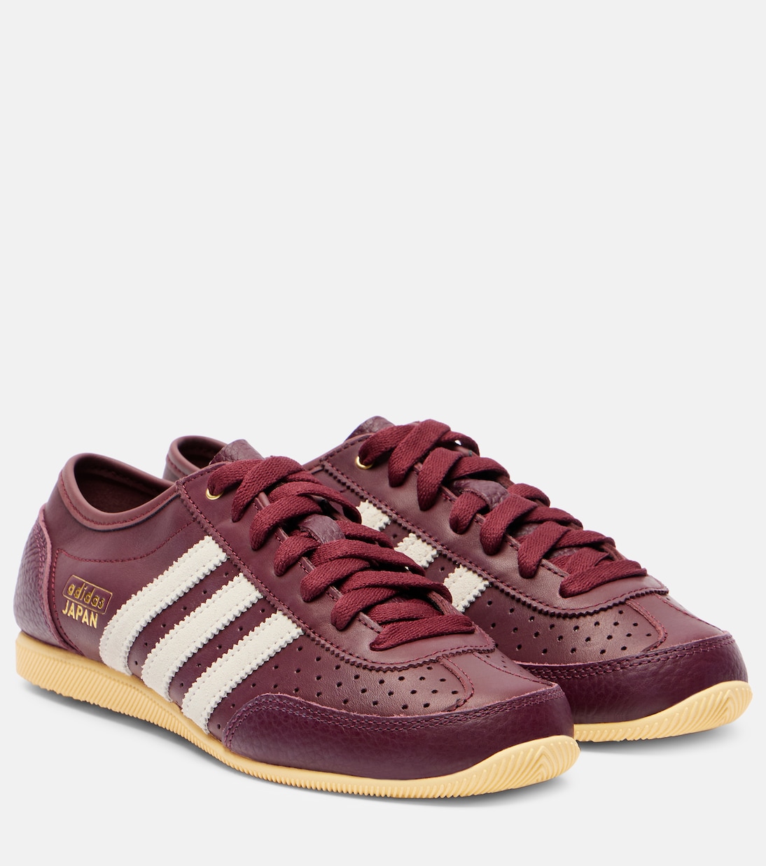 Японские кожаные кроссовки Decon Adidas, Shadowred/Cream White/Orange