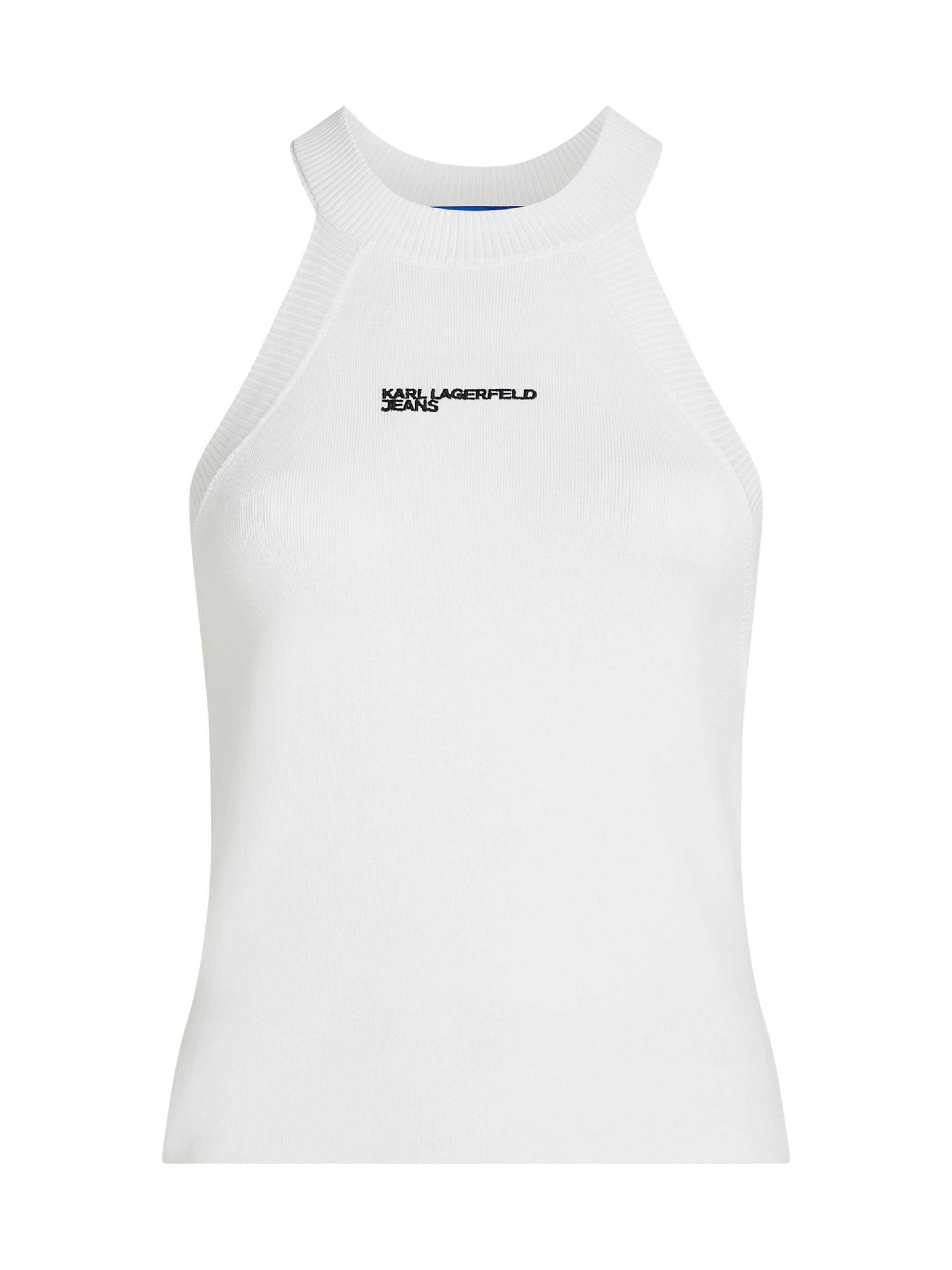 

KARL LAGERFELD JEANS Вязаный топ белого цвета