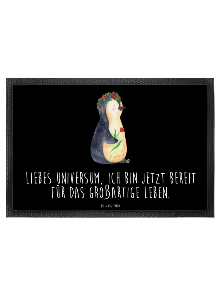 

Коврик для ног Mr. & Mrs. Panda, черный