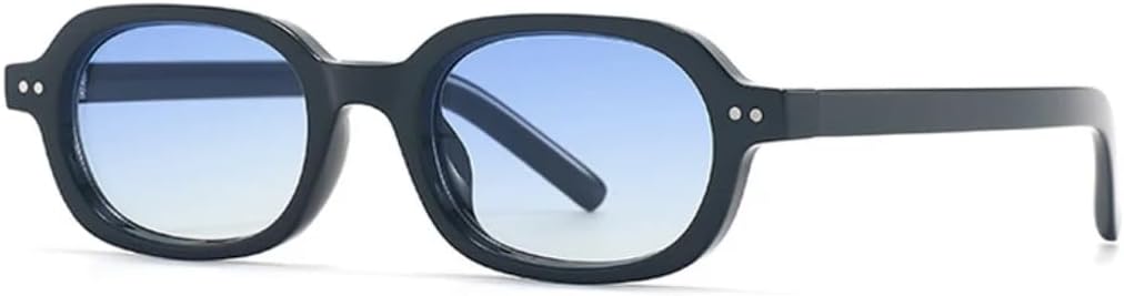 

Солнцезащитные очки с защитой UV400 | Овальные градиентные линзы в стиле панк | Для женщин и мужчин | Для занятий спортом на открытом воздухе и вождения DSVIGF, Black-lightblue