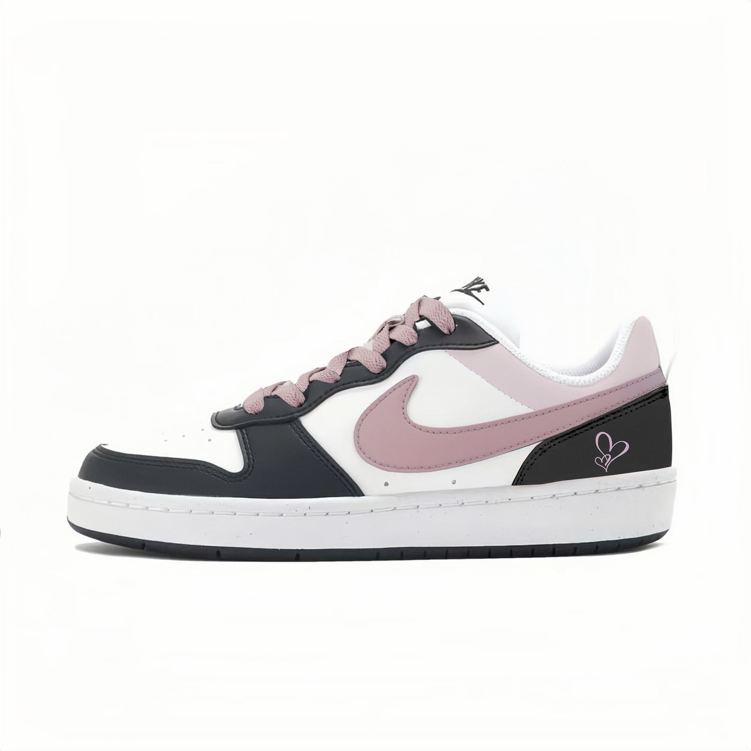 

Nike Court Borough LOW RECRAFT амортизация, износостойкие низкие детские скейтбординговые кроссовки Pink для подростков