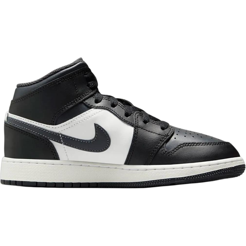 Jordan Air 1 нескользящие устойчивые к истиранию кроссовки mid top для детей черный белый подростки — фото 3