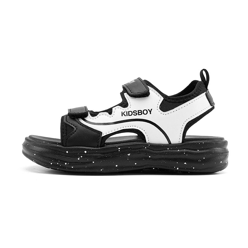 

QIQUDUCK Детские сандалии с низкой амортизацией, износостойкие, легкие, с отскоком, черные, белые