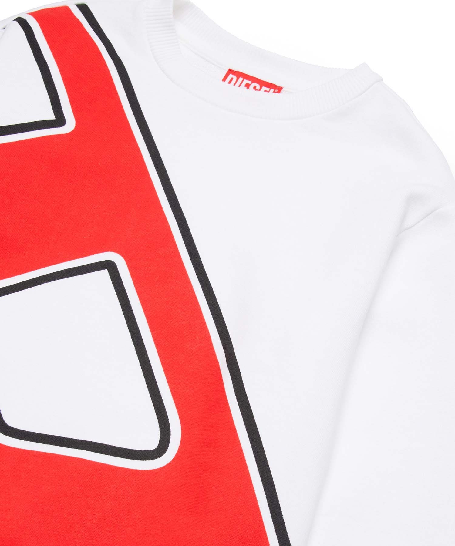 Детская и подростковая толстовка с логотипом бренда DIESEL, White — фото 3