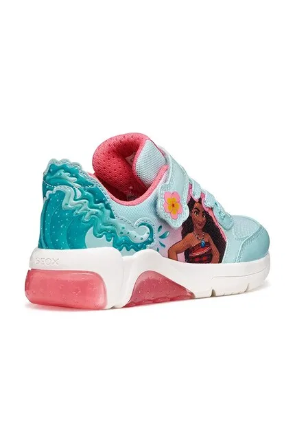 Кроссовки детские FADINLIGHT x Disney Princess Geox, бирюзовый — фото 4