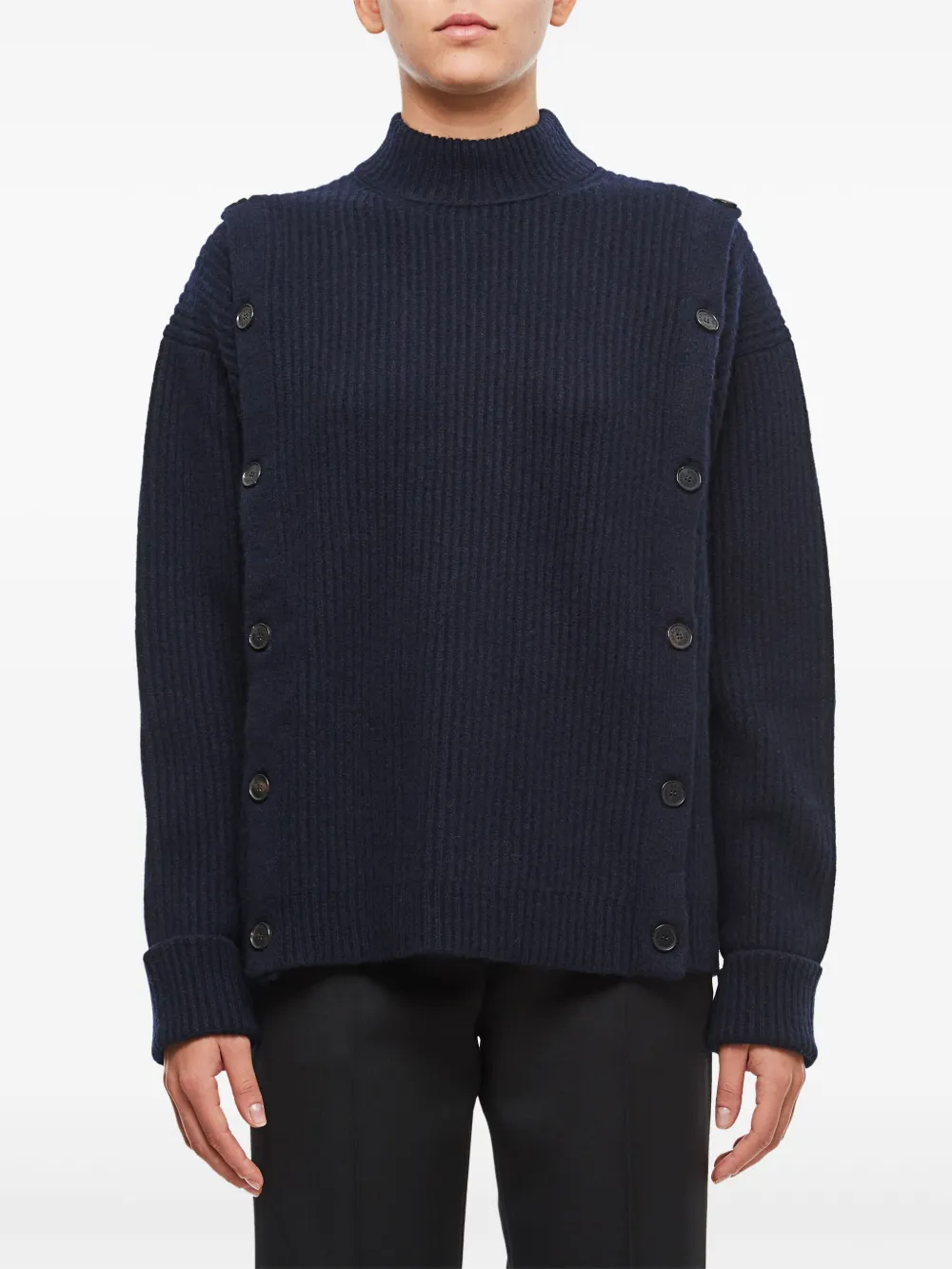 

Свитер в рубчик Setchu, синий