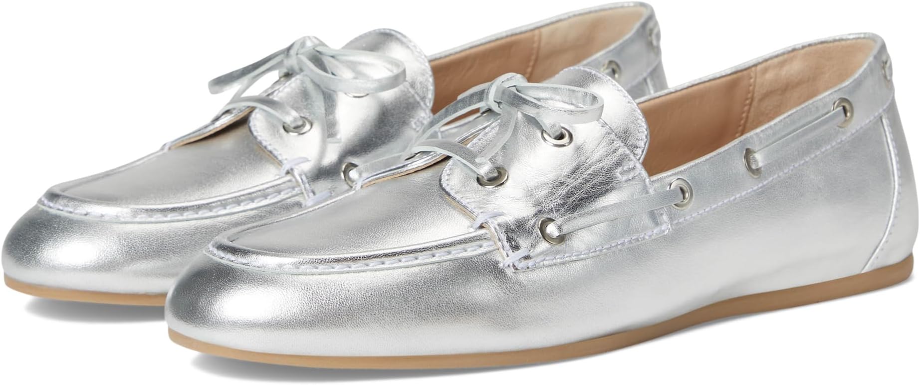 Балетки Stuart Weitzman Tinsley Moccasin, серебряный