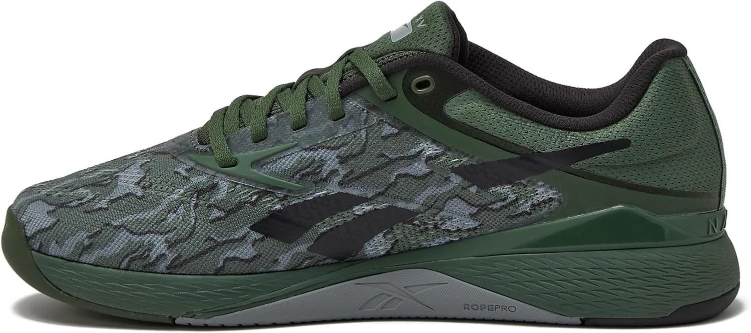 Мужские кроссовки Reebok Nano X5, для кросс-тренинга и легкого бега, зеленый/черный/серый — фото 2