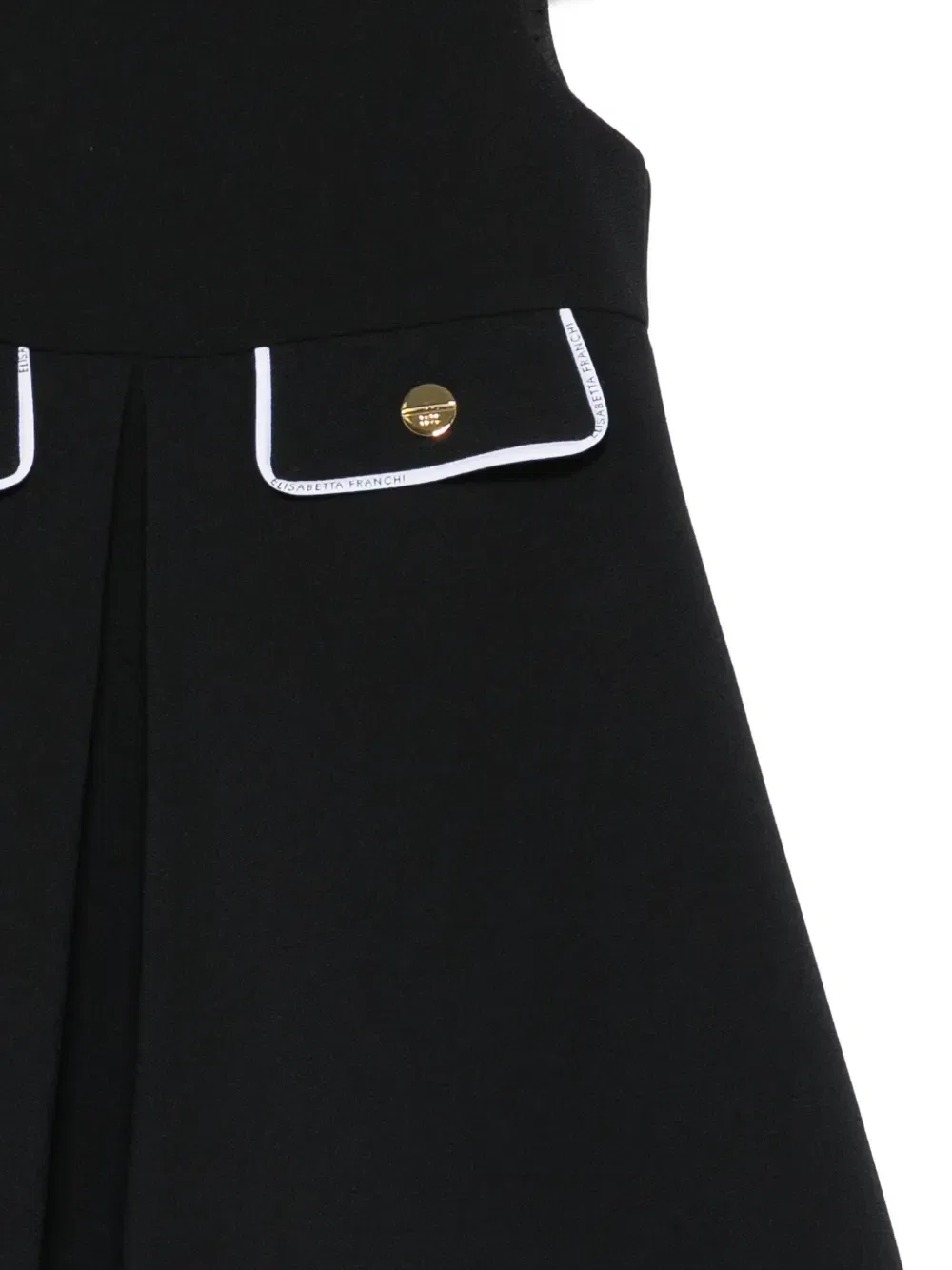 Короткое платье из крепа Elisabetta Franchi La Mia Bambina, серый — фото 3