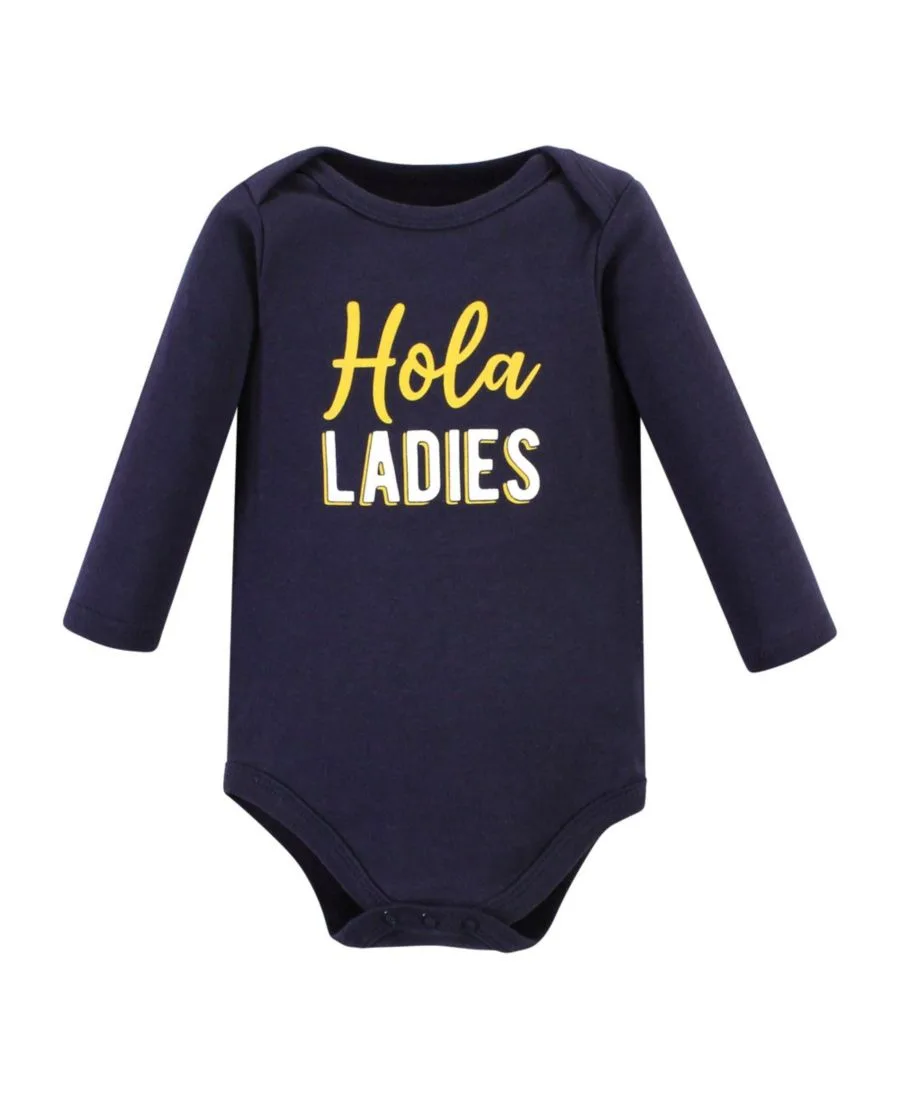 Хлопковые боди с длинными рукавами, комплект из 3 штук Hudson Baby, Hola Ladies 3-Pack — фото 2