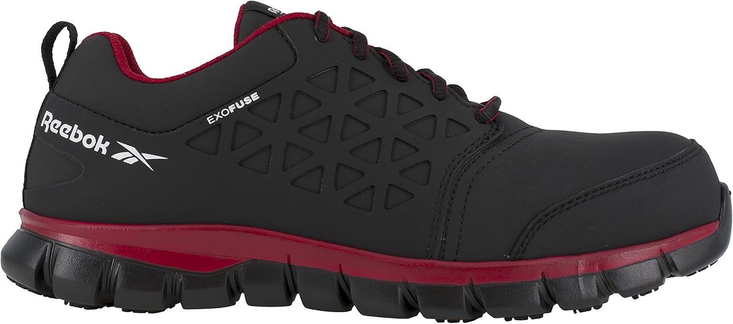 Мужские кроссовки Reebok Work Sublite Cushion с электрозащитным носком из сплава - черные — фото 2