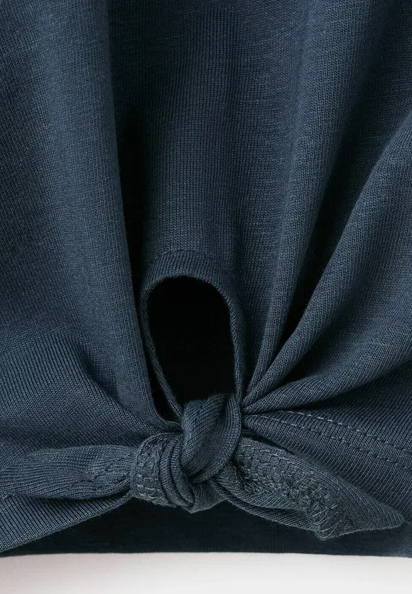 Футболка с принтом Mango Kids, королевский синий — фото 3