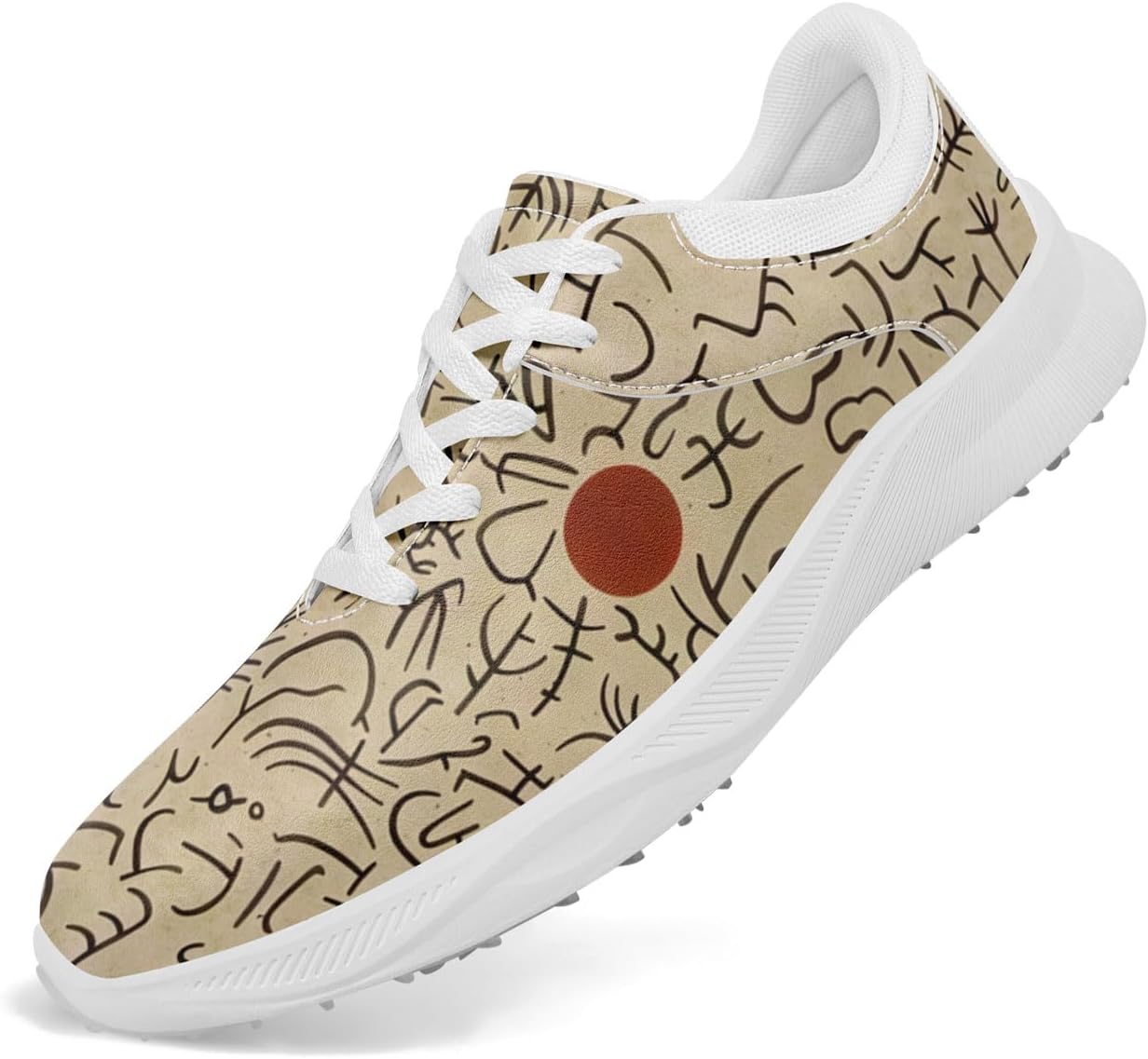 

Гольф обувь без шипов для мужчин и женщин, художественный дизайн, дышащие, водонепроницаемые модные спортивные кроссовки для гольфа с вентиляцией на пятке Onegam, белый