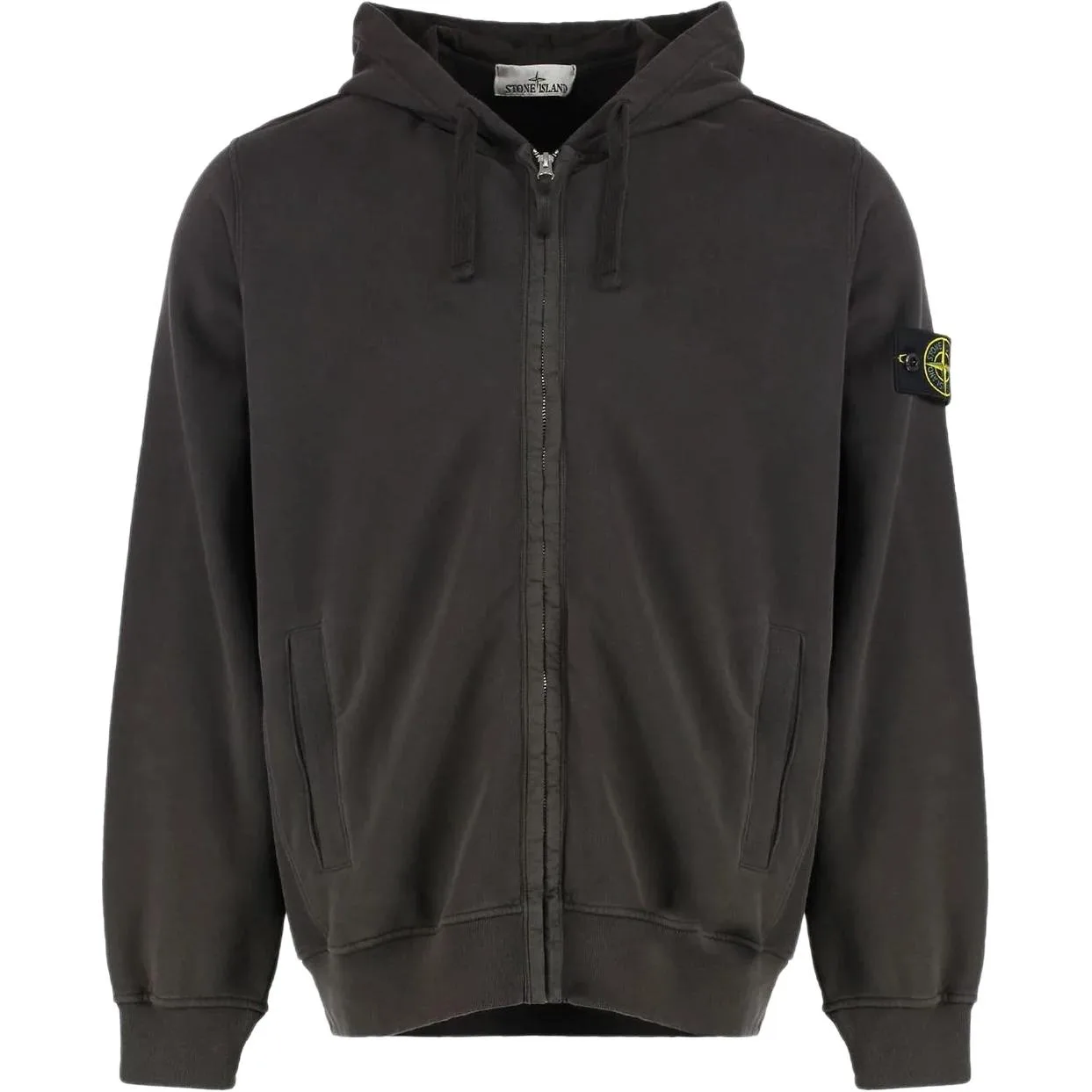 Толстовка с молнией Compass Patch STONE ISLAND, серый