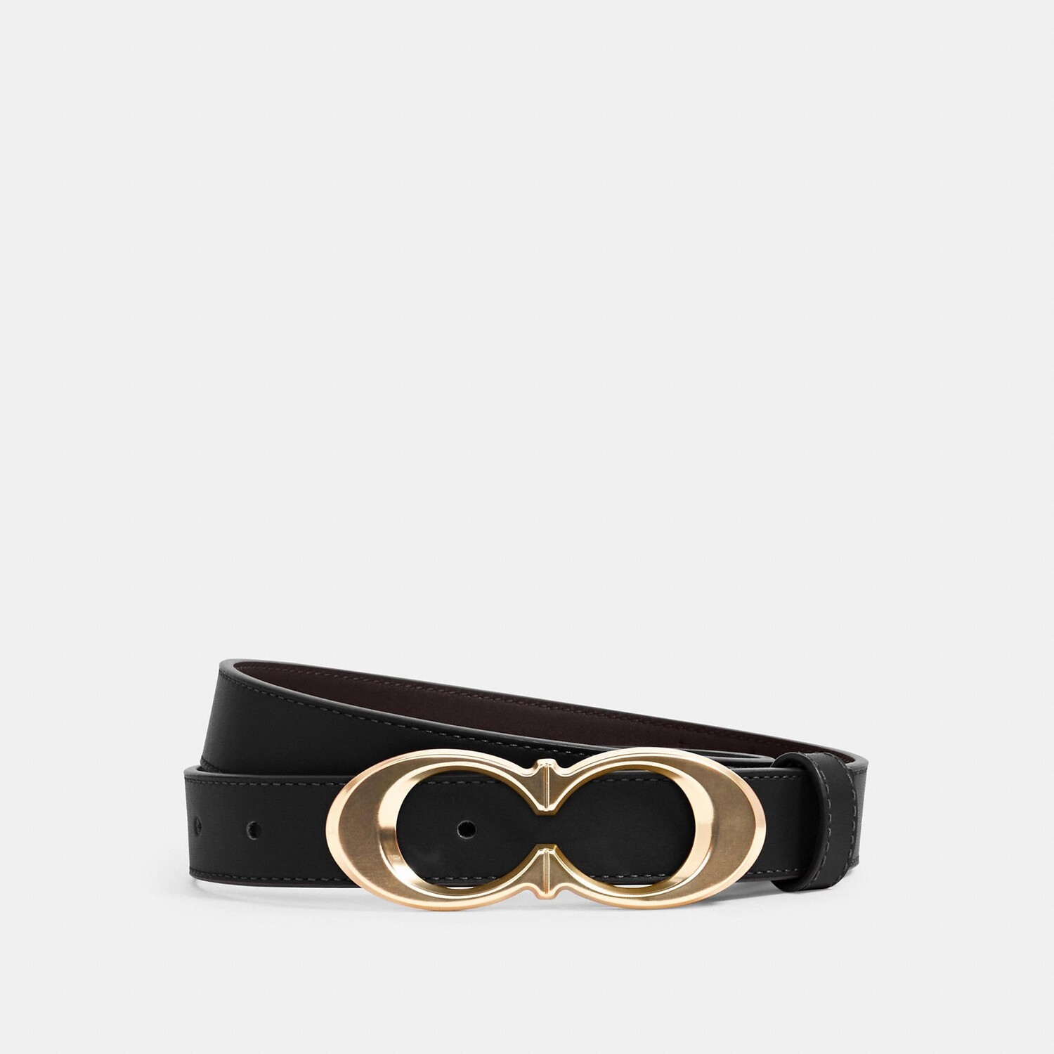 

Ремень с фирменной пряжкой Coach Outlet, 25 мм, цвет Gold/Black