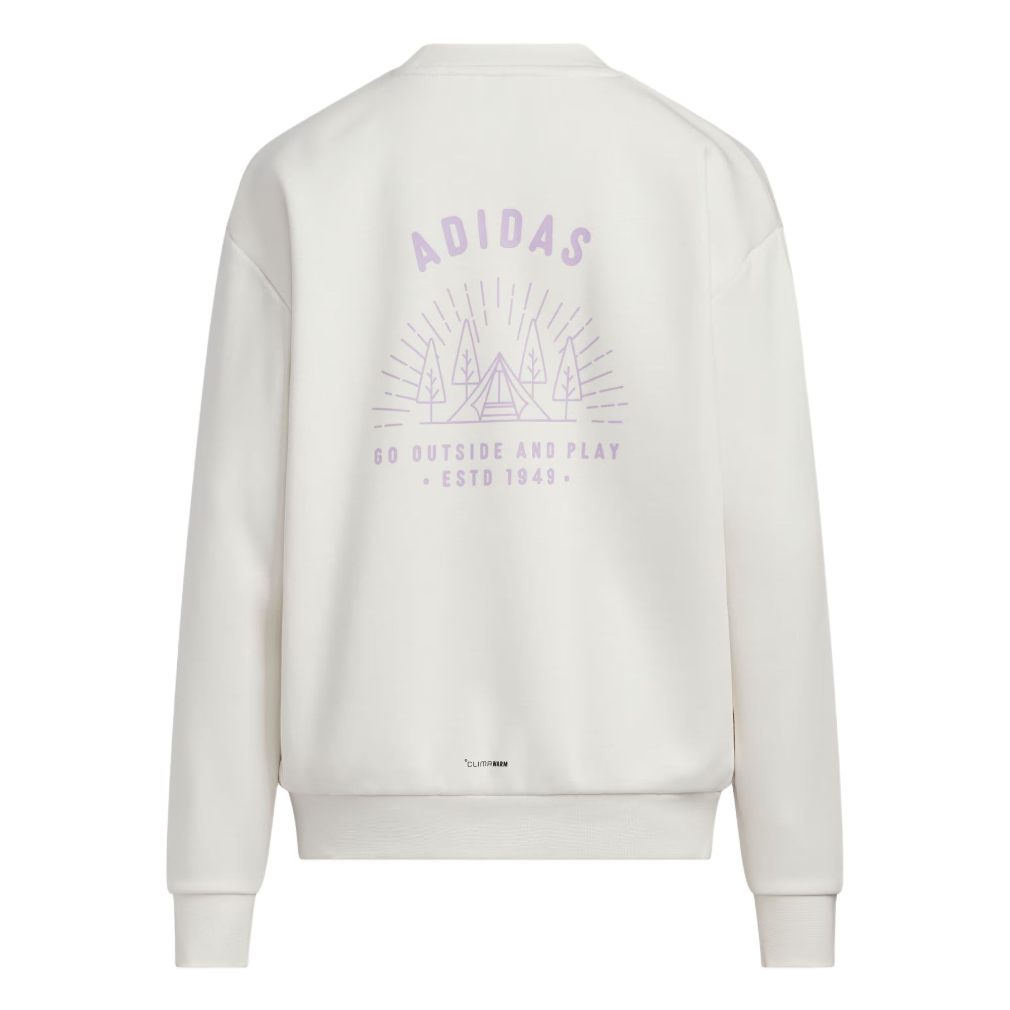 Свитшот SPORTSWEAR KNIT SWEAT CREW детский Adidas, белый/фиолетовый — фото 3