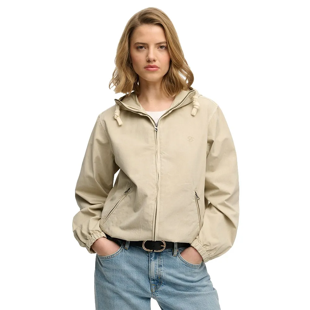 Куртка Superdry из стираной саржи, бежевый — фото 3