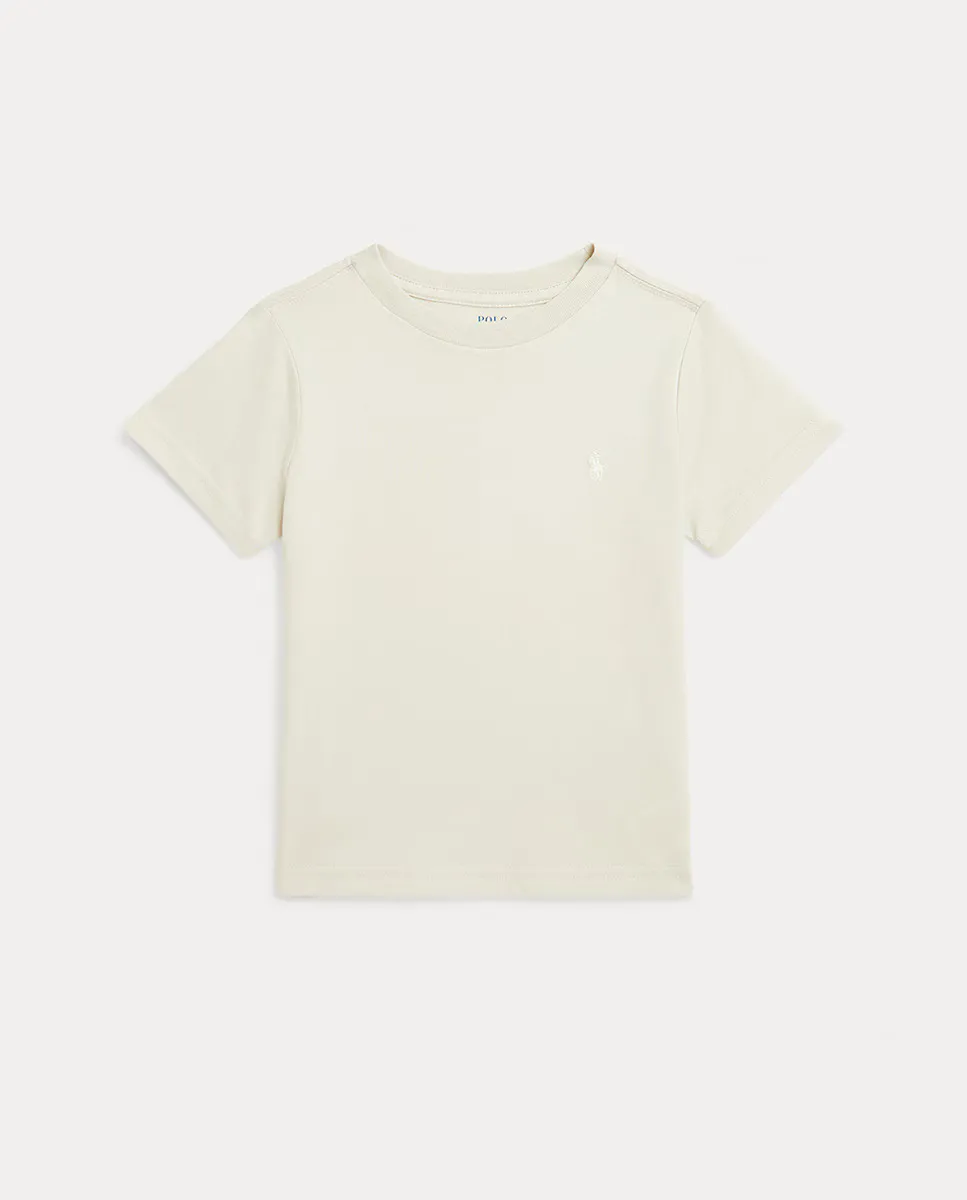 

Футболка из хлопка для мальчика с вышитой лошадкой Polo Ralph Lauren, цвет Crudo