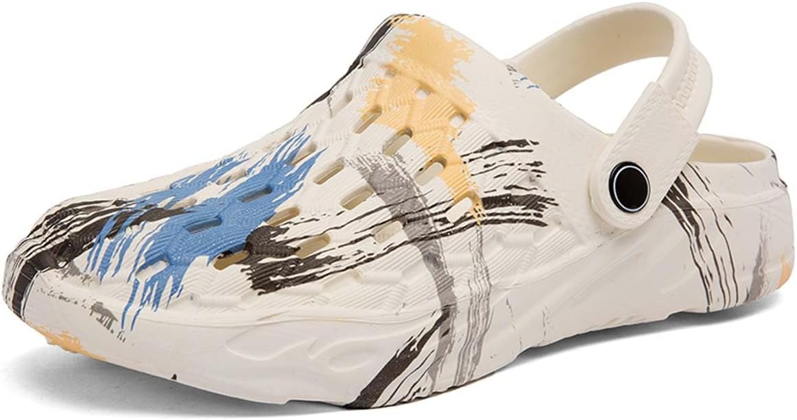 

Мужские и женские легкие садовые туфли HYDLONGR с нескользящей подошвой, дышащие, быстросохнущие пляжные шлепанцы, клои, мюли, Scrawl-1