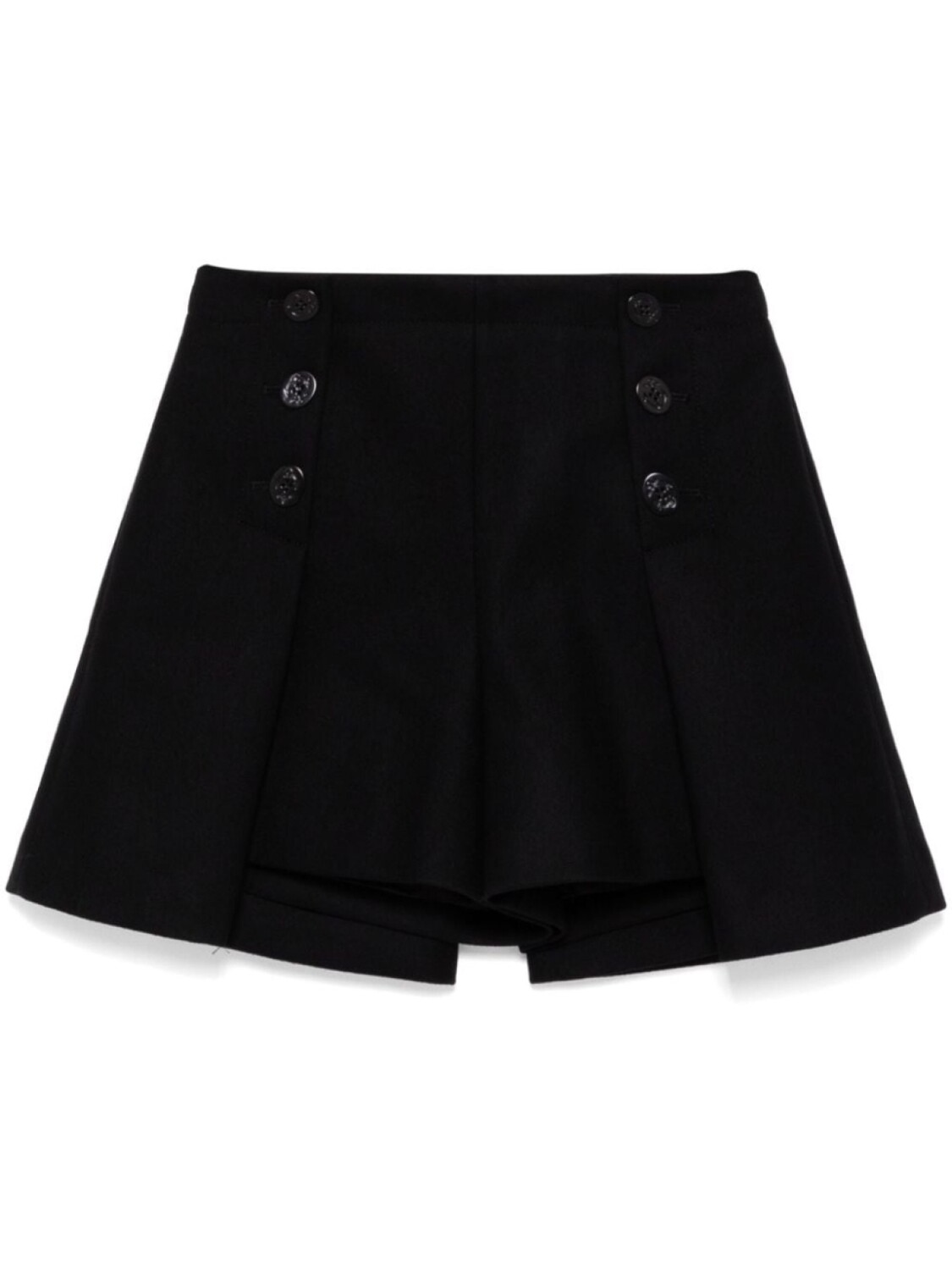 

Шорты строгого кроя со складками Sacai, черный