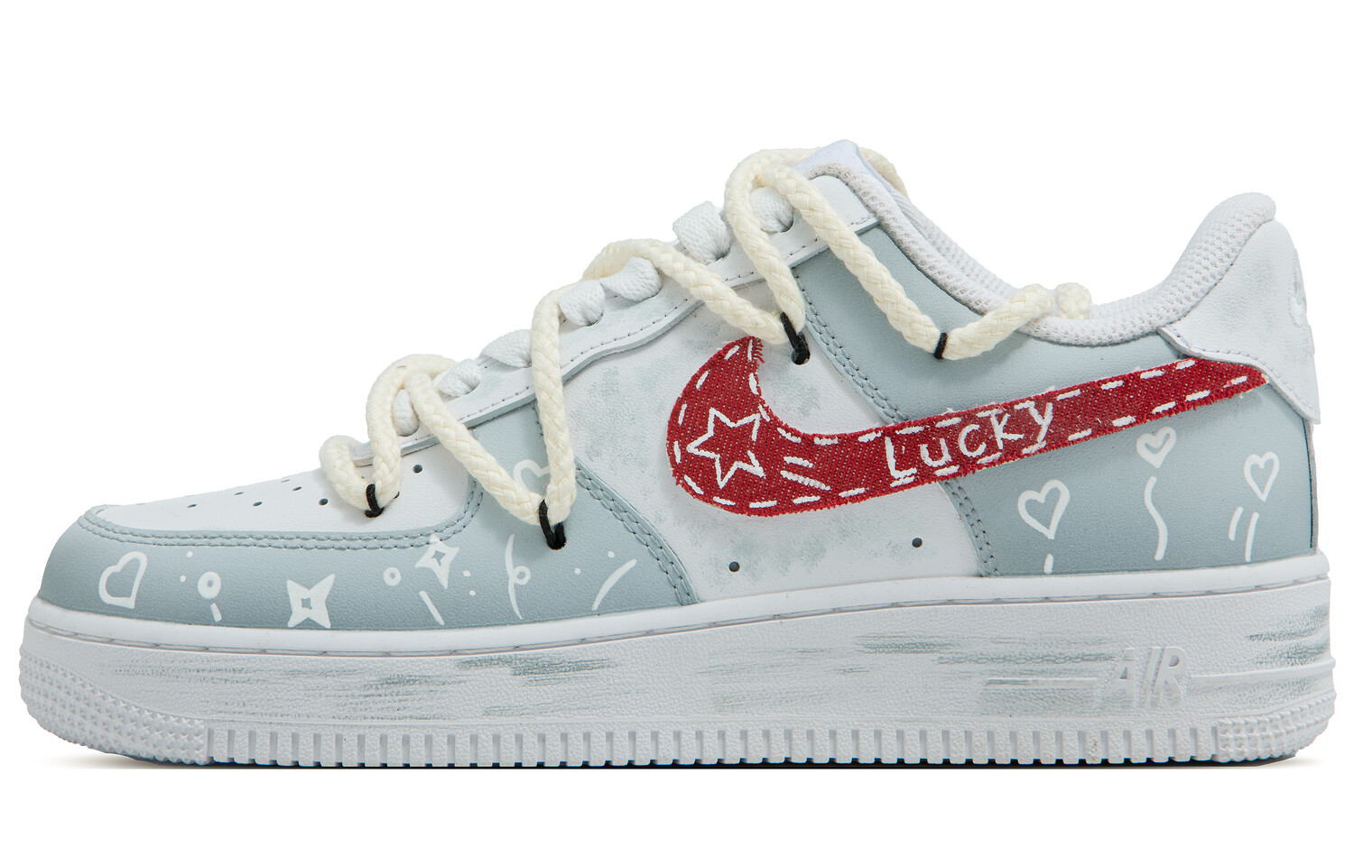 

Кроссовки Nike Air Force 1 Skateboarding Shoes Men Low-top Blue/white, голубой, Синий, Кроссовки Nike Air Force 1 Skateboarding Shoes Men Low-top Blue/white, голубой