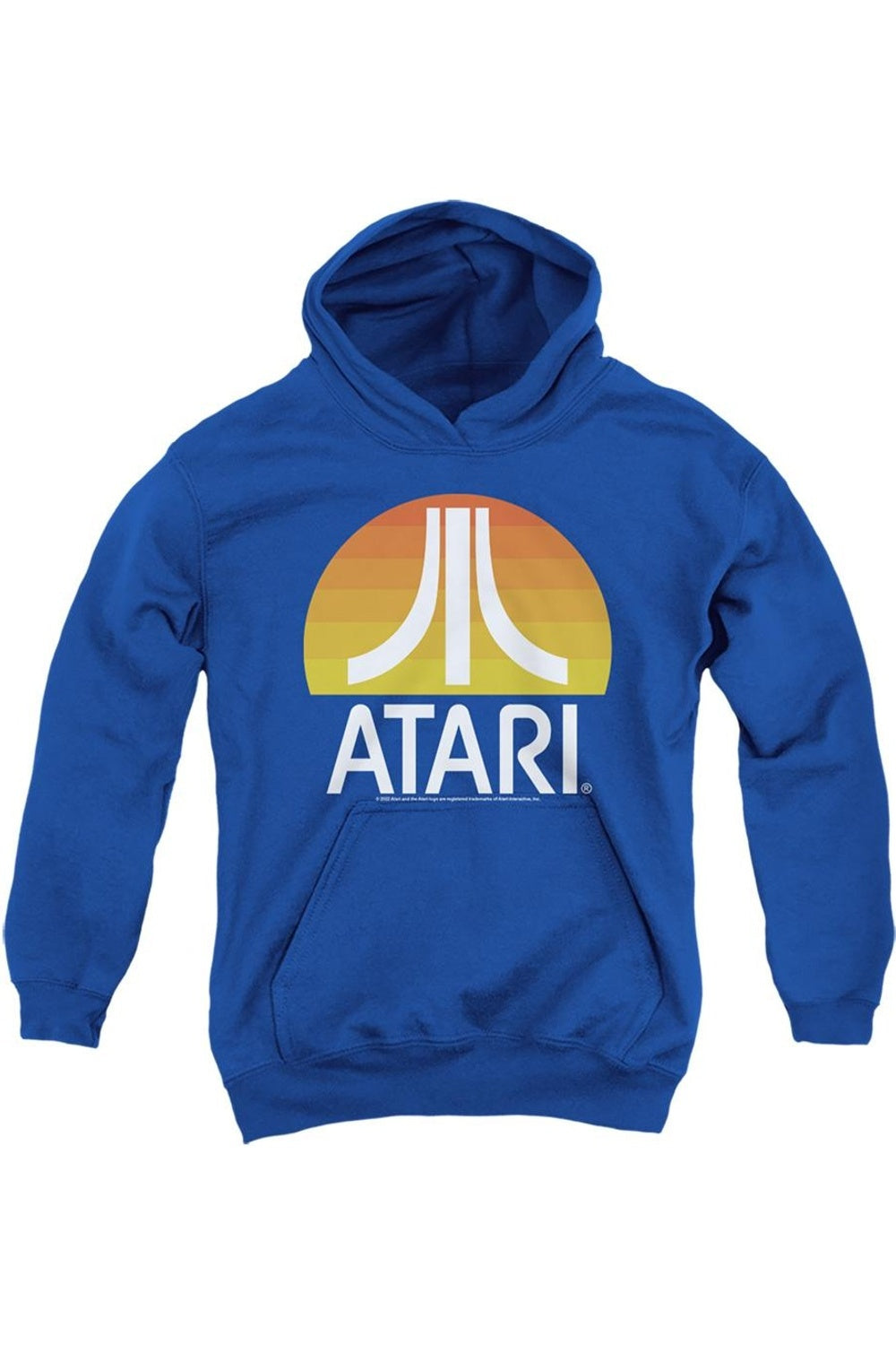 

Atari Sunrise Чистая молодежная толстовка с капюшоном Gildan, синий
