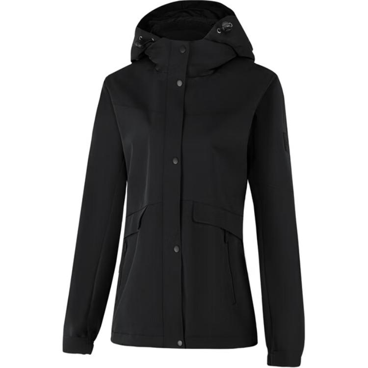 

Женское черное пальто LiNing Trench