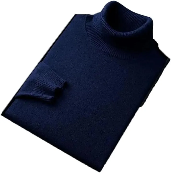 Мужской свитер из кашемира Slim Fit с высоким воротником