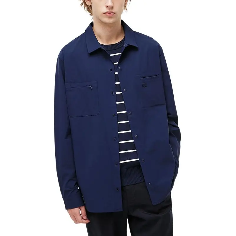 LACOSTE Мужская рубашка Navy Blue — фото 4