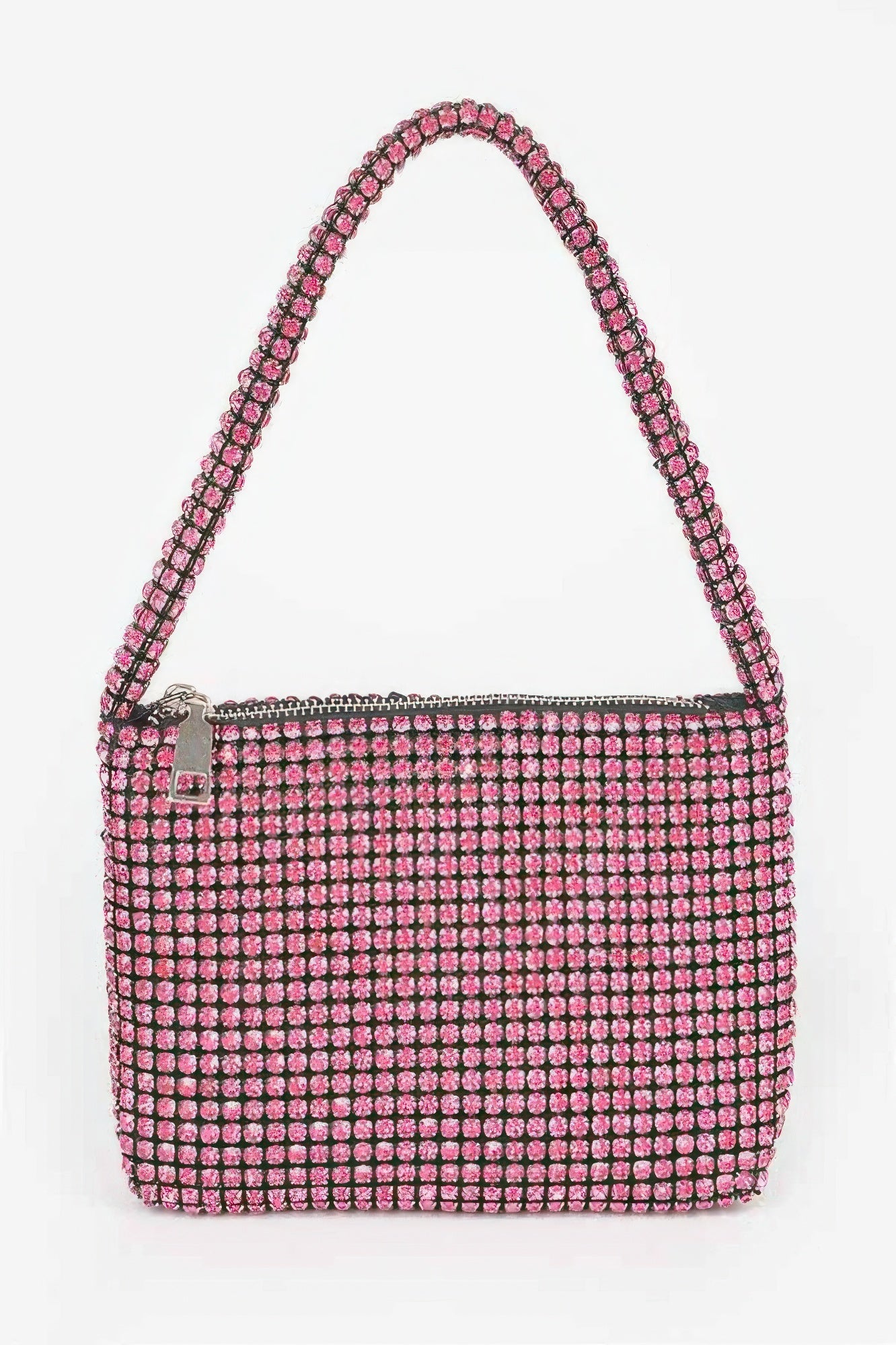 

Объемная каменная маленькая сумка хобо FASHNZFAB, Fuschia