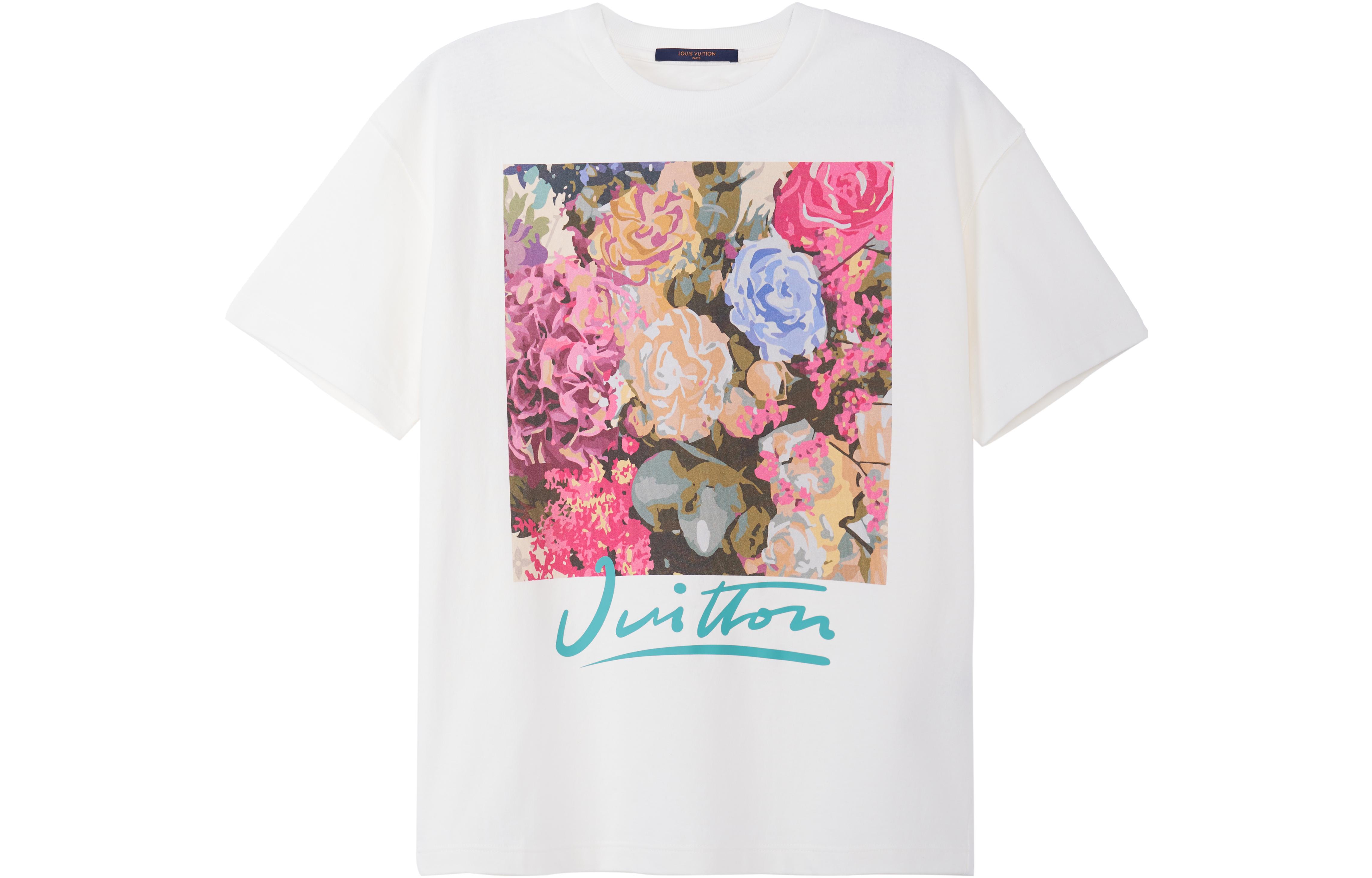 

Новые квартальные продукты LV T-shirt Men Louis Vuitton, белый