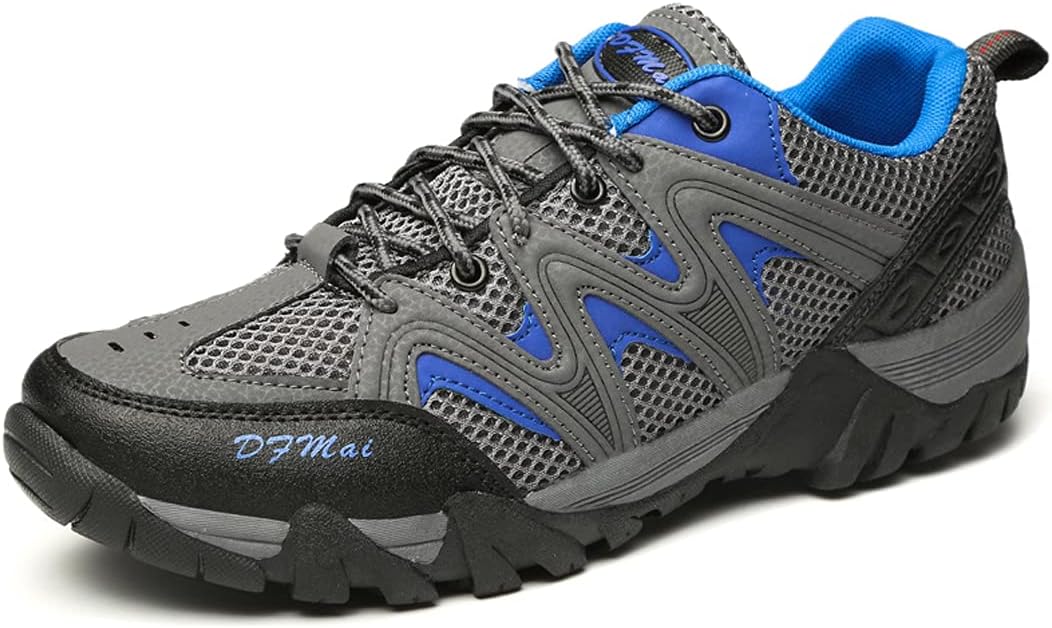 

Водонепроницаемые трекинговые ботинки hongrenamz для мужчин и женщин, туристические ботинки для походов, трекинга, скалолазания, рыбалки, легкие кроссовки, синий