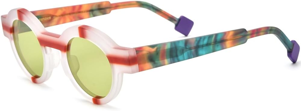 

Солнцезащитные очки HEPIDEM Matte Acetate Vintage Retro Round Polarized Sunglasses for Women UV400 UV Protection Sun Glasses, 9282t Matte Transparent Frame Yellow Lens