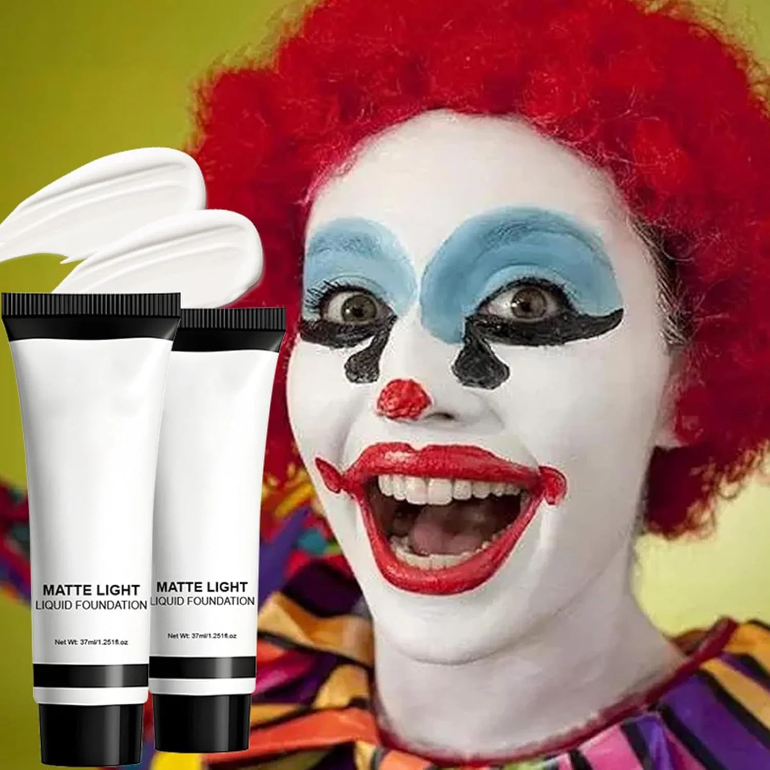 Тональное средство White Face Paint, матовое, No Brand, 37 мл, белый — фото 3