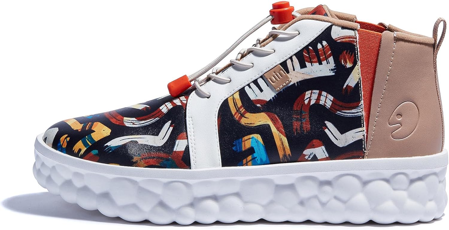 

Мужские модные кроссовки UIN Легкие прогулочные повседневные слипоны Художественно раскрашенные спортивные путешественные скейт-кроссовки Las Ramblas, Las Ramblas Ⅷ-random Sketch