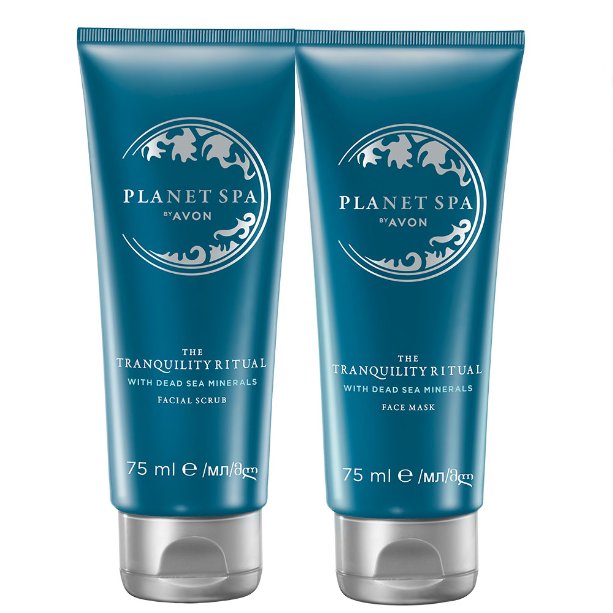 

Avon Planet Spa The Tranquillity Ritual Set с минералами Мертвого моря для лица [Маска + Пилинг]