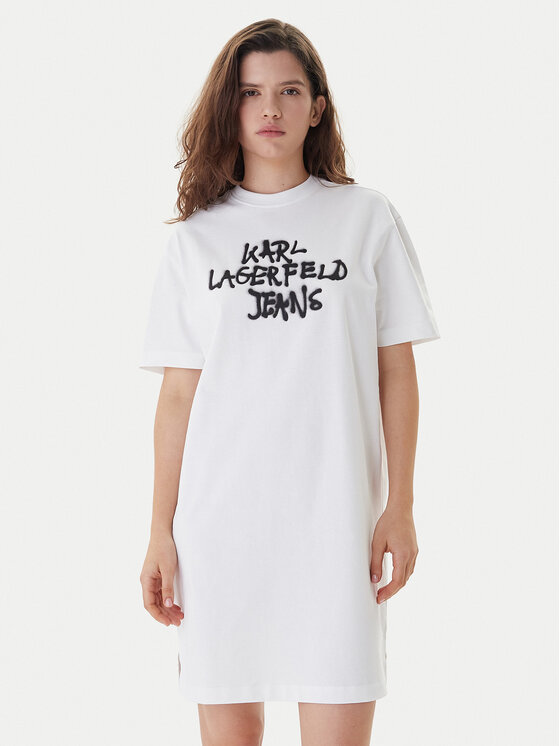 

Повседневное платье regular fit B1W13043 Karl Lagerfeld Jeans, белый